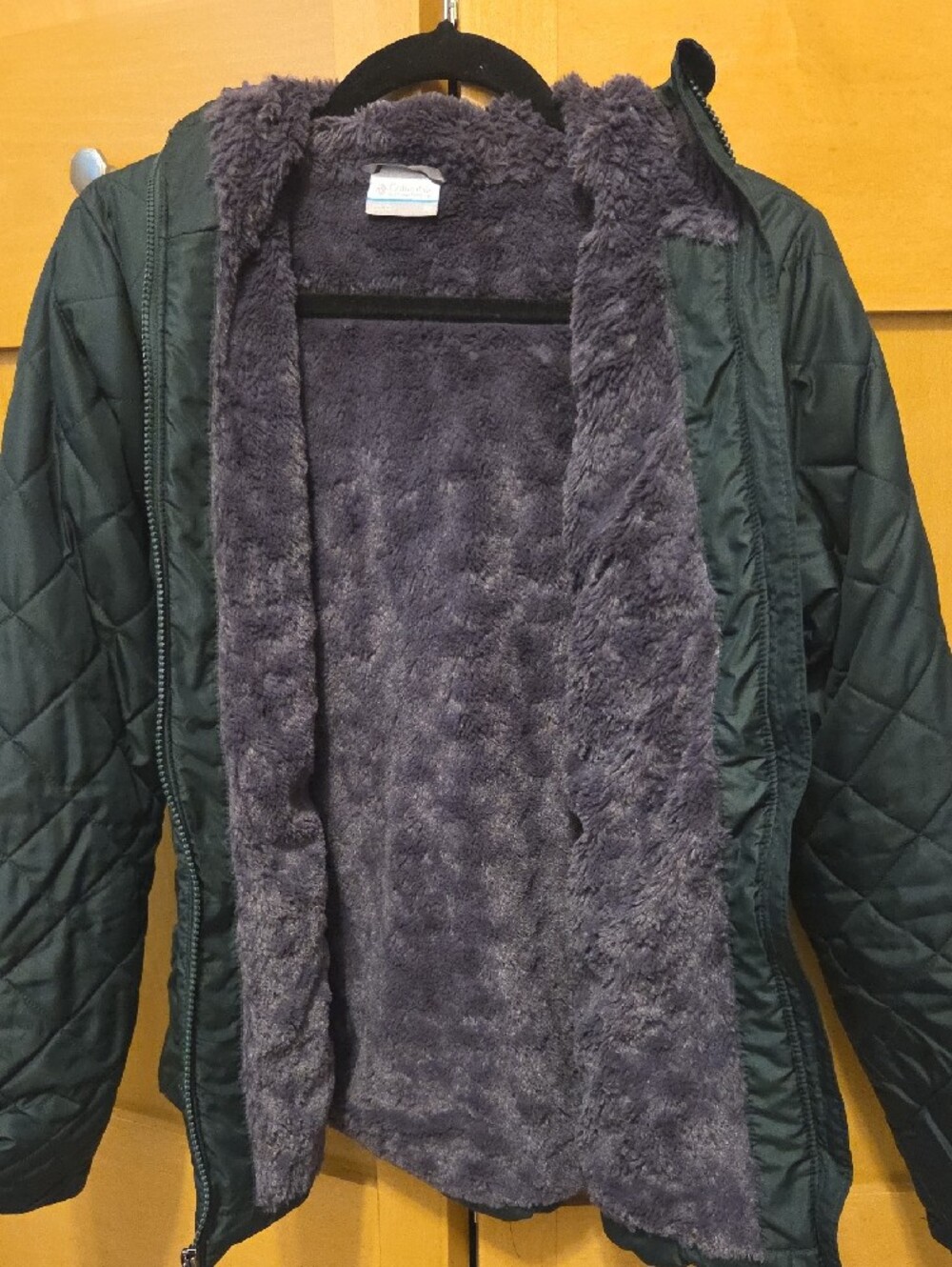 Women's Columbia Green Quilted Hooded Puffer Jacket - Picture 11 of 16